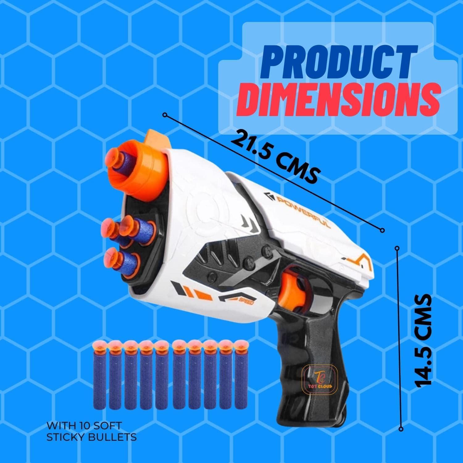 Mini Soft Blaster Manual Soft Bullet Shooting Toy with 3 Safe Foam Bullets for Kids, Safe and Long Range Shooting Gun - Multicolour