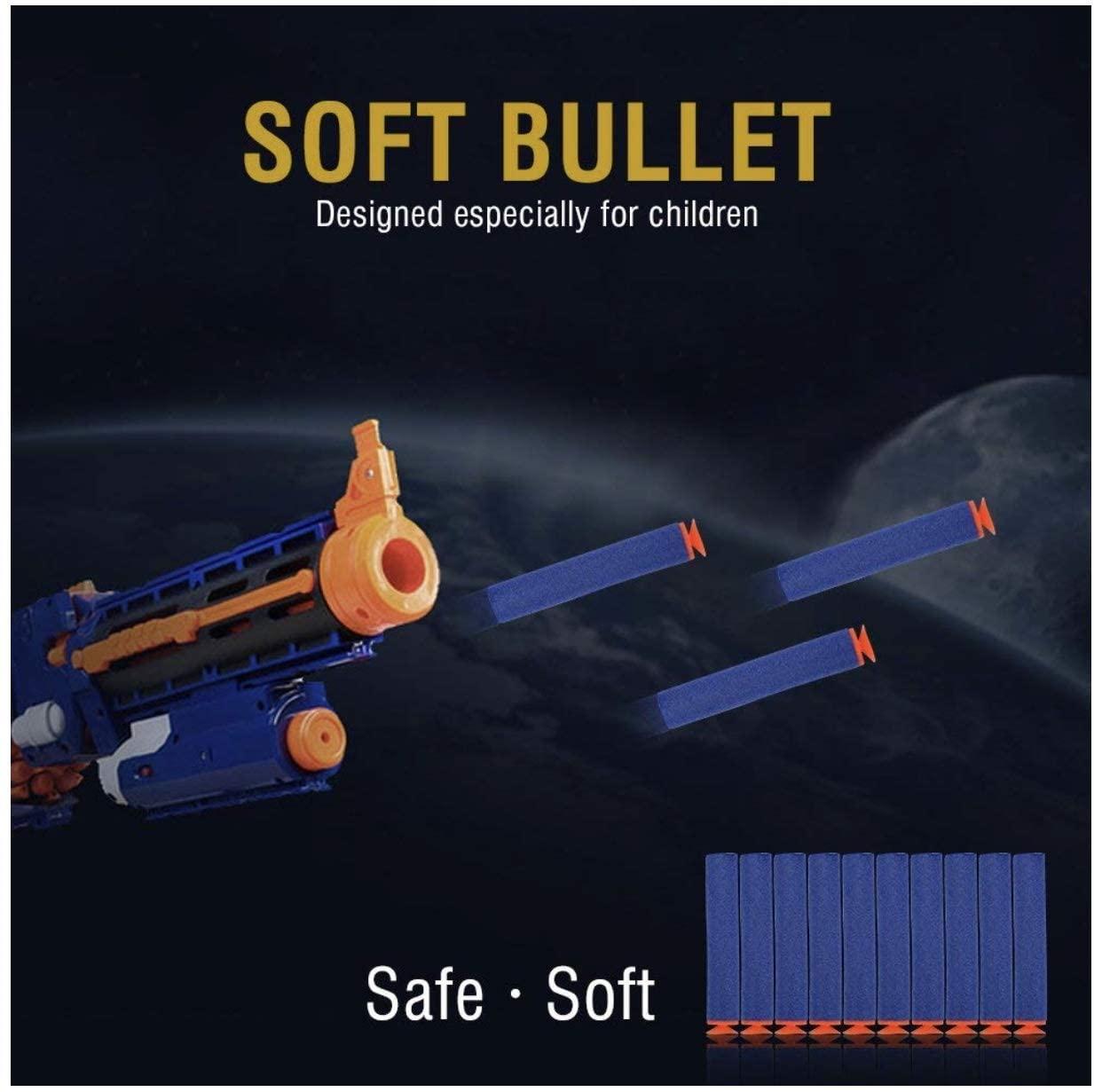 Mini Soft Blaster Manual Soft Bullet Shooting Toy with 3 Safe Foam Bullets for Kids, Safe and Long Range Shooting Gun - Multicolour