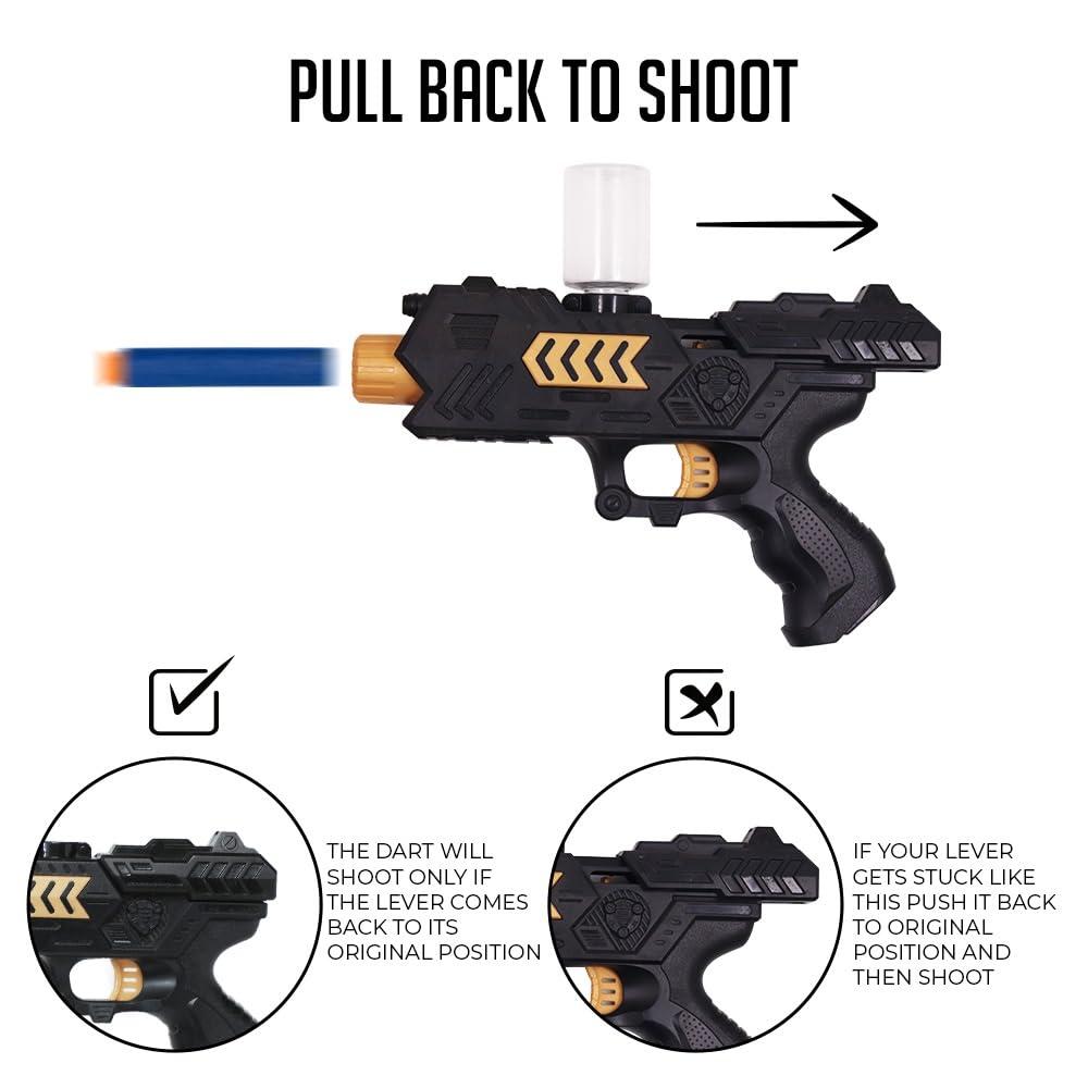 Mini Soft Blaster Manual Soft Bullet Shooting Toy with 3 Safe Foam Bullets for Kids, Safe and Long Range Shooting Gun - Multicolour