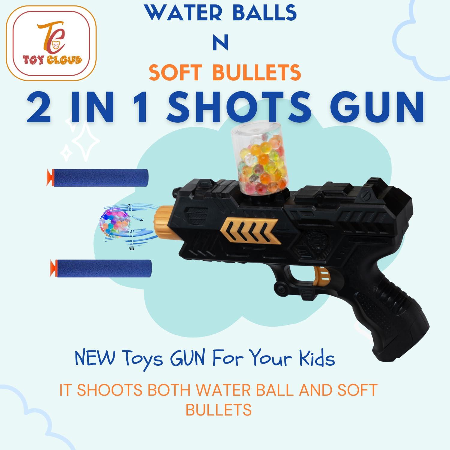 Mini Soft Blaster Manual Soft Bullet Shooting Toy with 3 Safe Foam Bullets for Kids, Safe and Long Range Shooting Gun - Multicolour