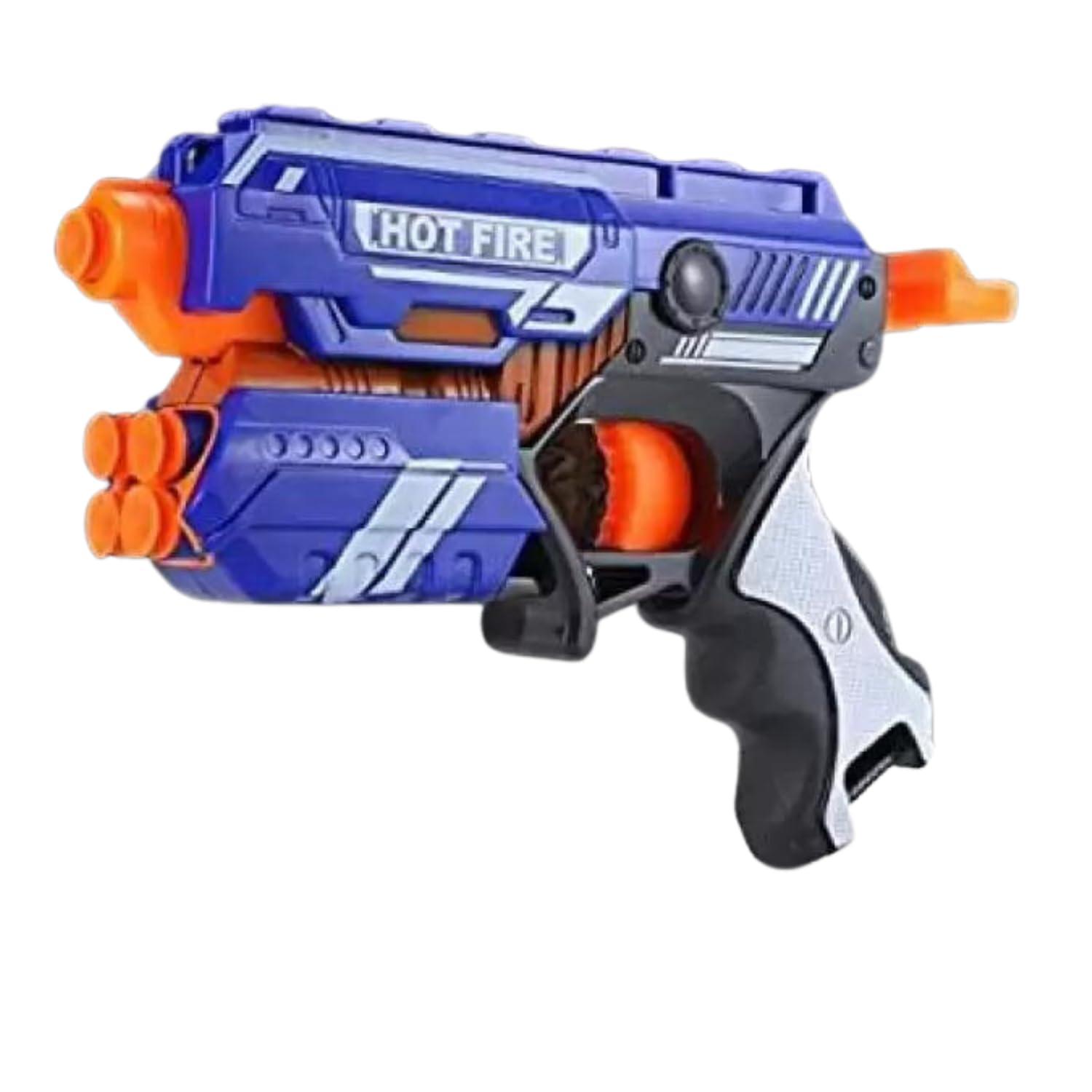 Mini Soft Blaster Manual Soft Bullet Shooting Toy with 3 Safe Foam Bullets for Kids, Safe and Long Range Shooting Gun - Multicolour