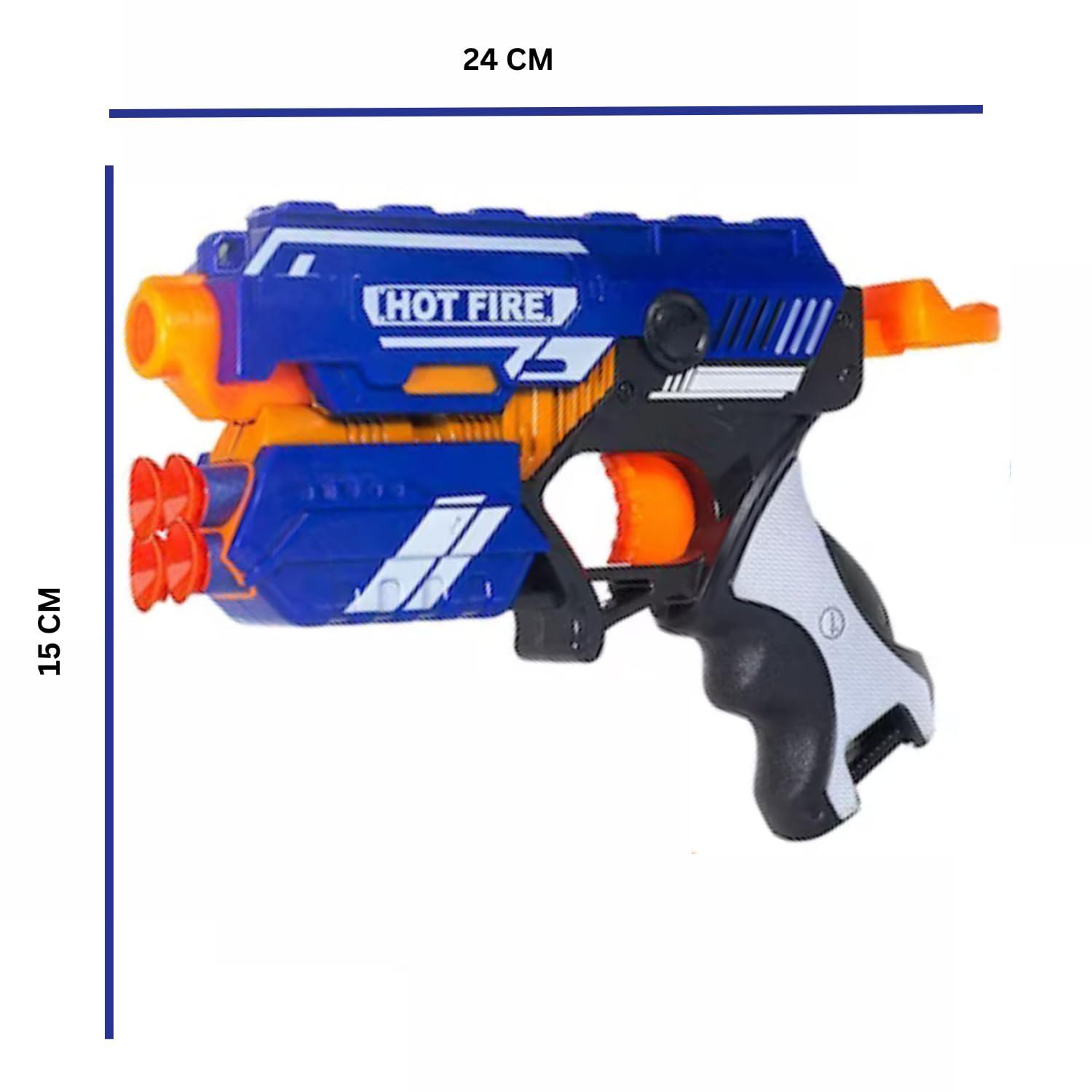 Mini Soft Blaster Manual Soft Bullet Shooting Toy with 3 Safe Foam Bullets for Kids, Safe and Long Range Shooting Gun - Multicolour