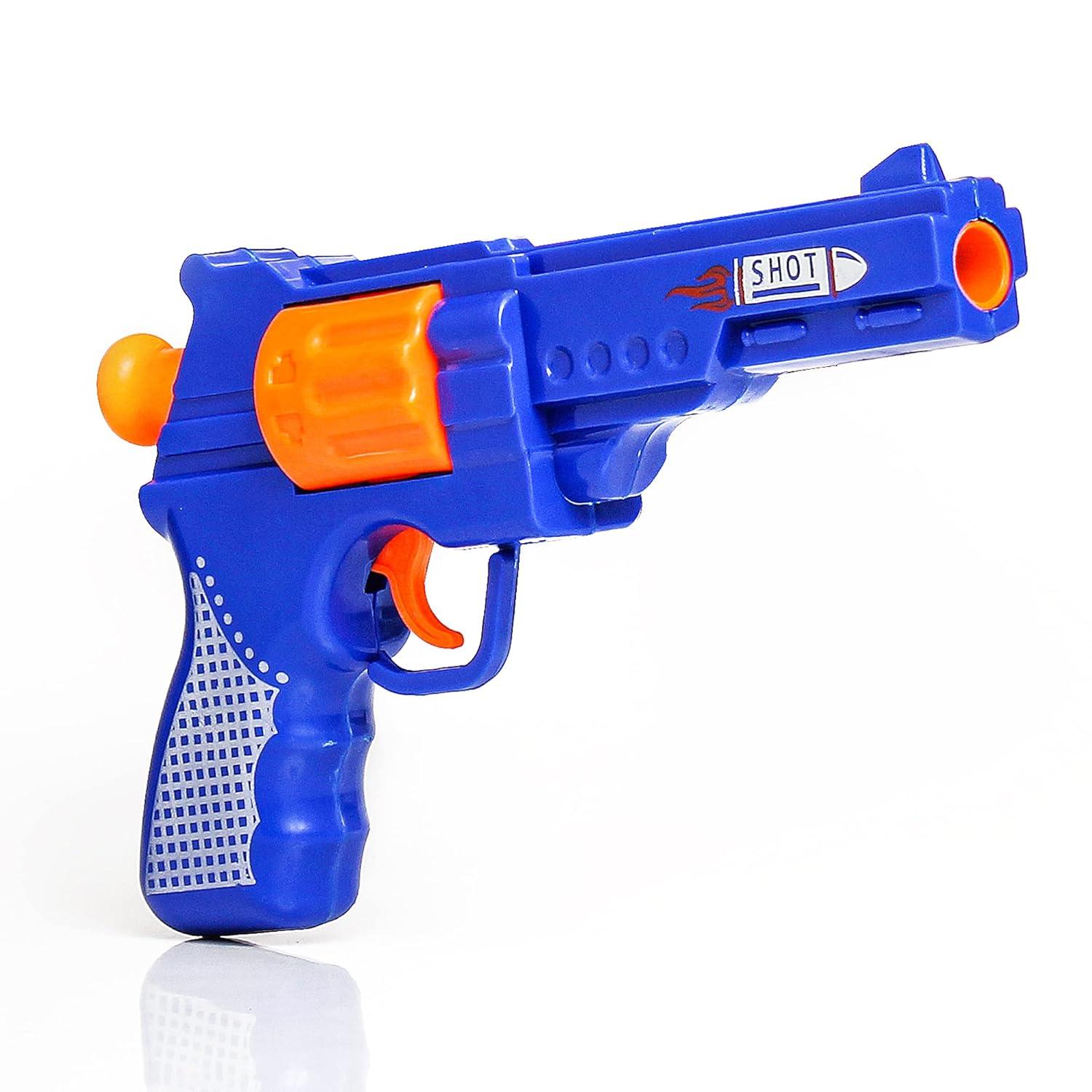 Mini Soft Blaster Manual Soft Bullet Shooting Toy with 3 Safe Foam Bullets for Kids, Safe and Long Range Shooting Gun - Multicolour