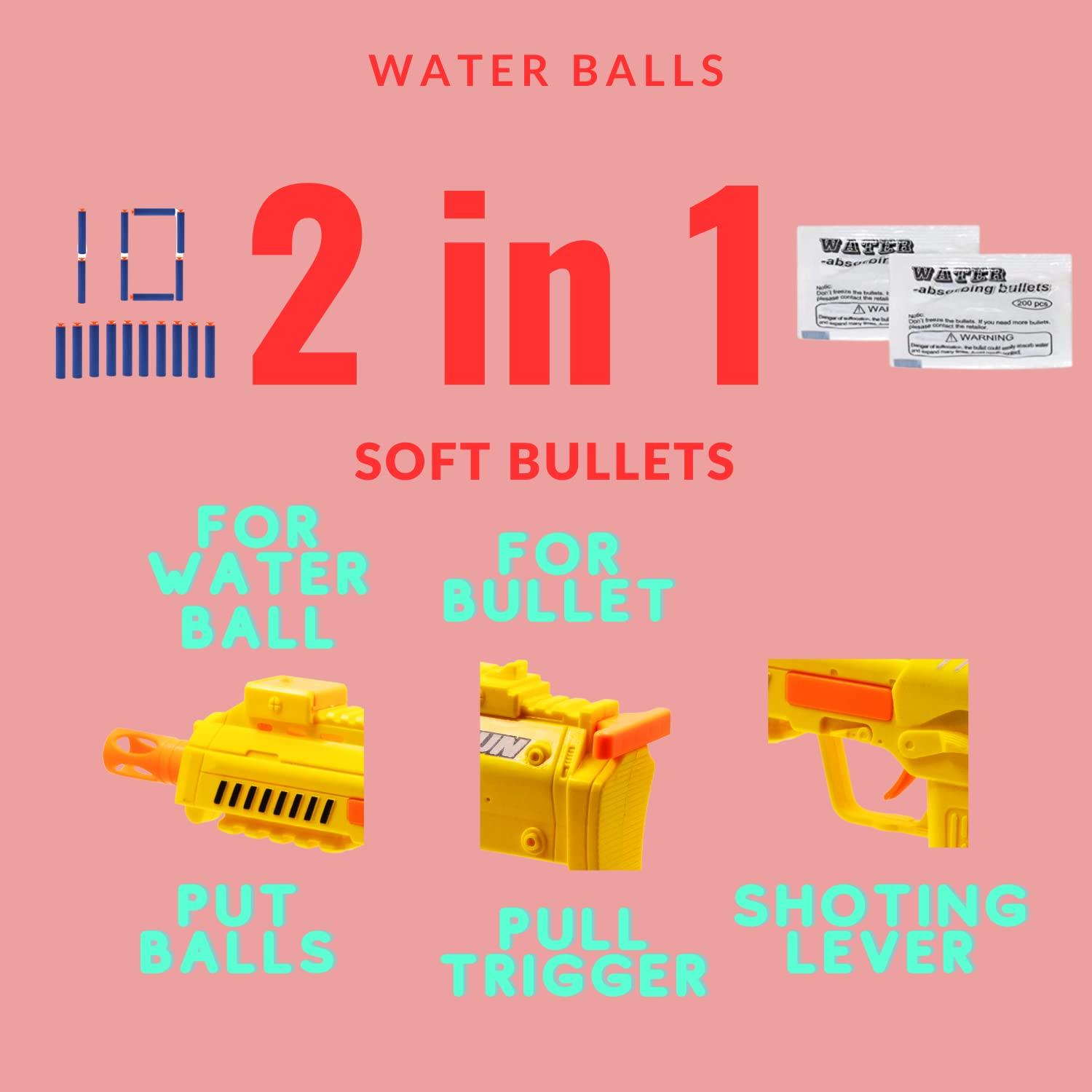 Mini Soft Blaster Manual Soft Bullet Shooting Toy with 3 Safe Foam Bullets for Kids, Safe and Long Range Shooting Gun - Multicolour