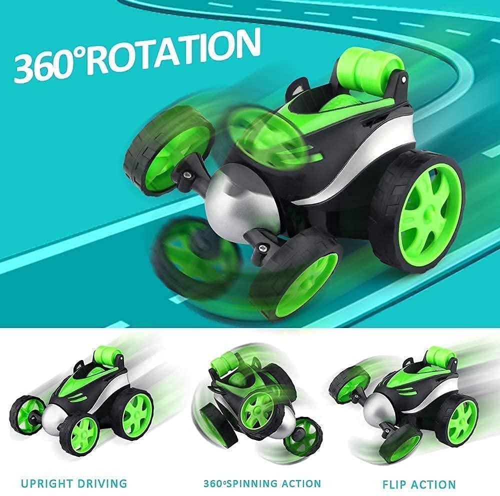 High Quality Remote Control Stunt Car 360° Rotating Rolling Electric Race Car Toy with USB Charging Cable for Kids