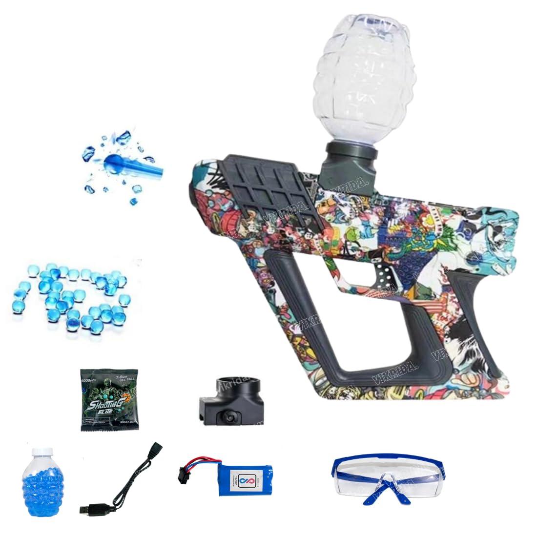 Gel Ball Blaster Gun & Foam Blaster Gun for Outdoor Activities Shooting Time with 4000 Gel Ball for Adult Original Airsoft Gun Automatic