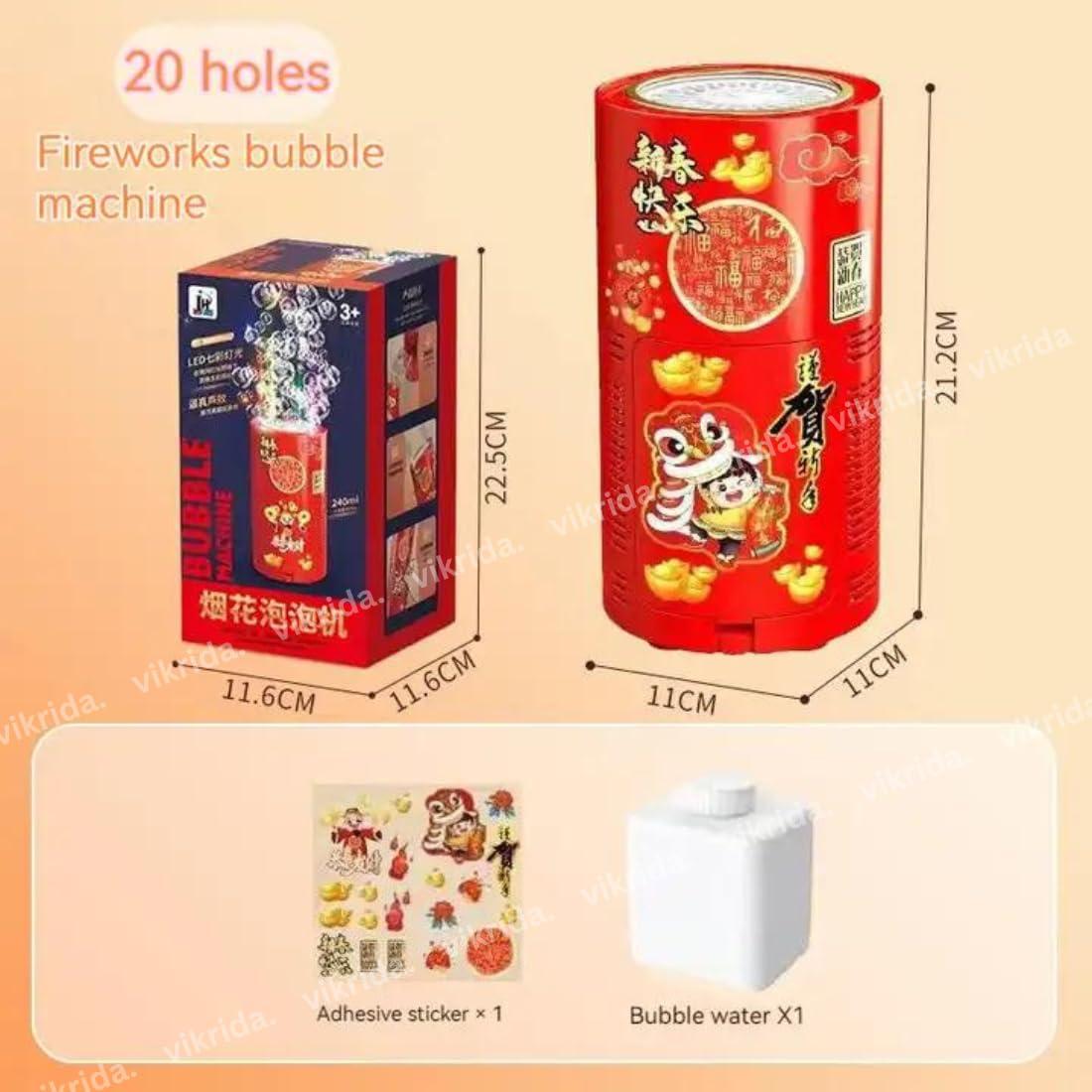 Leak-Proof Design Automatic Bubble Gun for Kids & Toddlers with LED Light - includes 2 Bubble Liquid Bottles - Blue