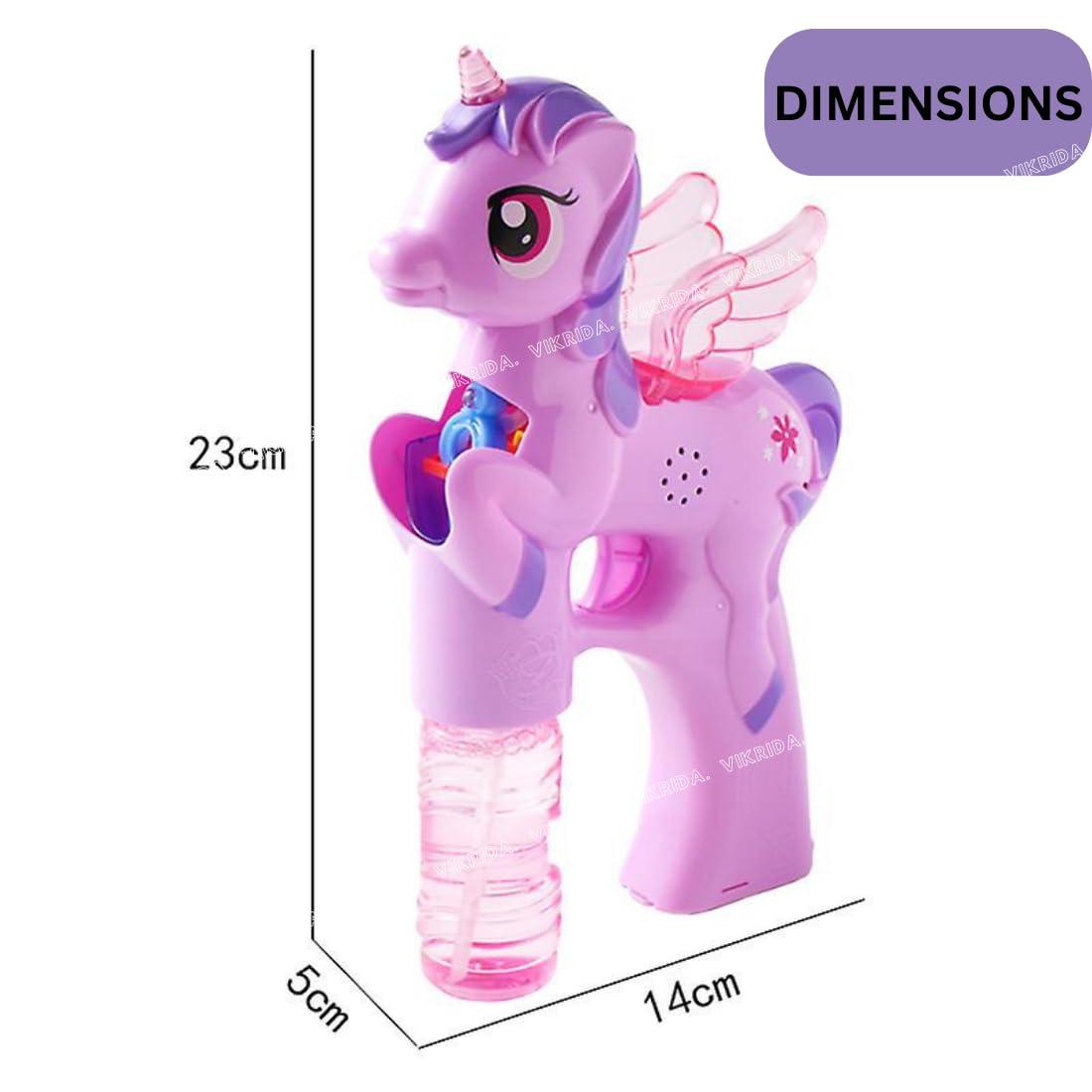 Leak-Proof Design Automatic Bubble Gun for Kids & Toddlers with LED Light - includes 2 Bubble Liquid Bottles - Blue