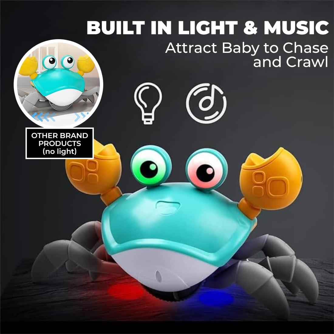 Rechargeable Crawling Crab Electric Sensor Musical Dancing Walking Crab Toy Gift for Kids