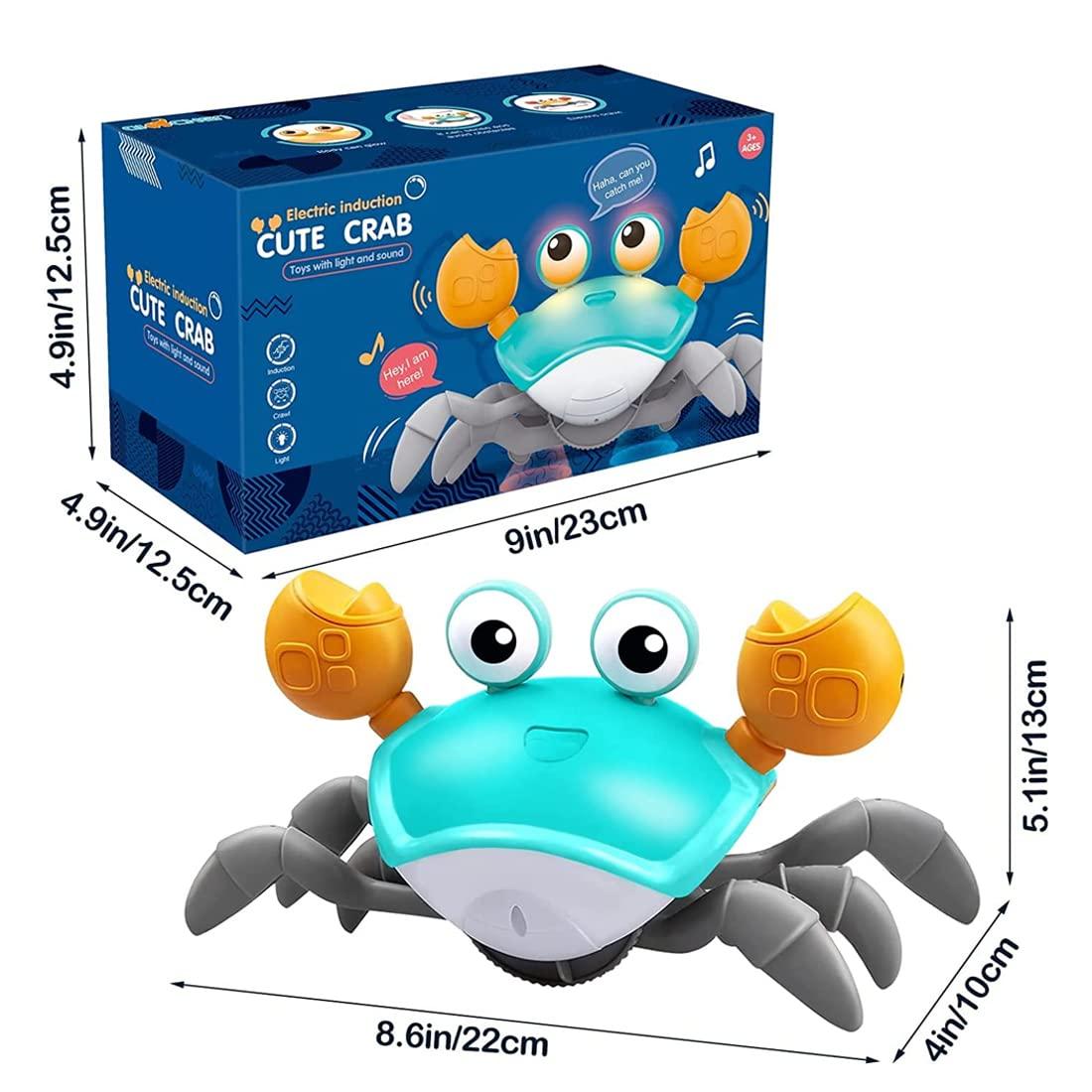 Rechargeable Crawling Crab Electric Sensor Musical Dancing Walking Crab Toy Gift for Kids