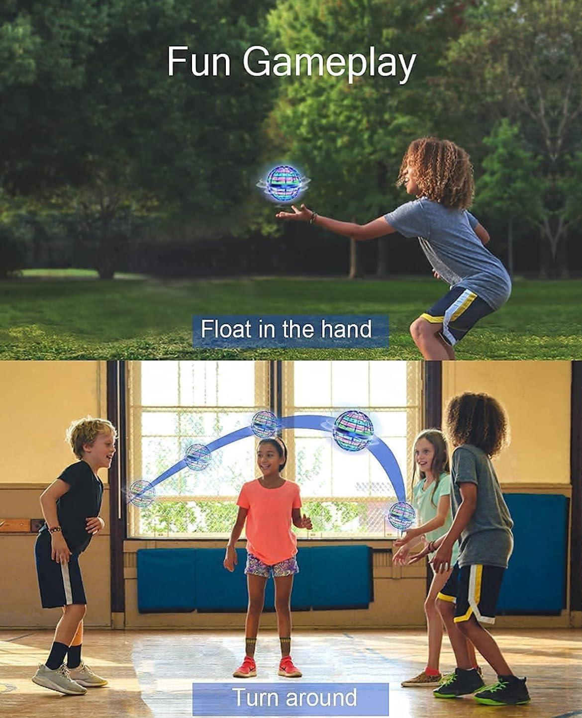 Flying Ball Toy Flyorb Magic Ball Boomerang Mini Pro Flying Spinner Fidget Toys for Boys Girls Kids Adult Indoor Outdoor USB Rechargeable Built-in RGB Lights 360°Rotating