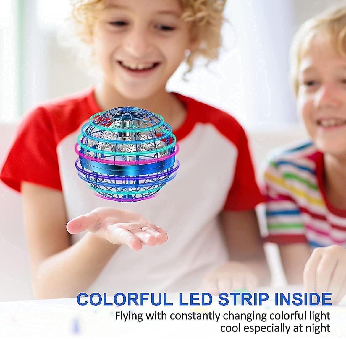 Flying Ball Toy Flyorb Magic Ball Boomerang Mini Pro Flying Spinner Fidget Toys for Boys Girls Kids Adult Indoor Outdoor USB Rechargeable Built-in RGB Lights 360°Rotating