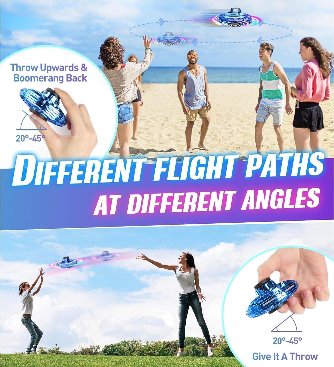 UFO Fingertip Flight Gyro Flying Orb, UFO Flying Toy, Hand Controlled Boomerang Hover, Flying with Endless Tricks, Cool Toys Gifts for 6+ Year Old Boys Girls Outdoor Toys