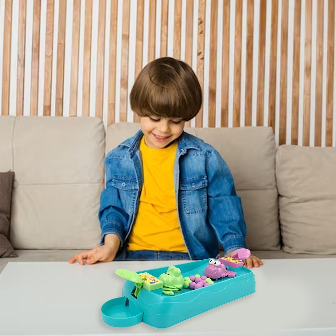 Hungry Frog Indoor Game For Kids|Family Board Game |Frog Toys For Kids Activity|4 Player Fun Interactive Frog Eat Beans Game|Proudly Made In India,Multicolor