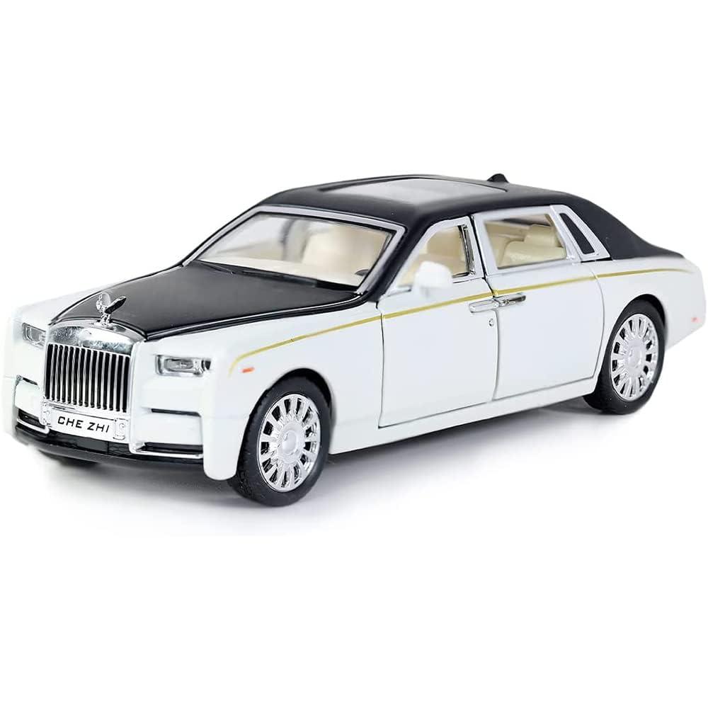 Exclusive Diecast Alloy Metal Pull Back Die-cast Car 1:32 New R R Phantom Diecast Metal Pullback Toy car with Openable Doors & Light,Music Boys for Kids