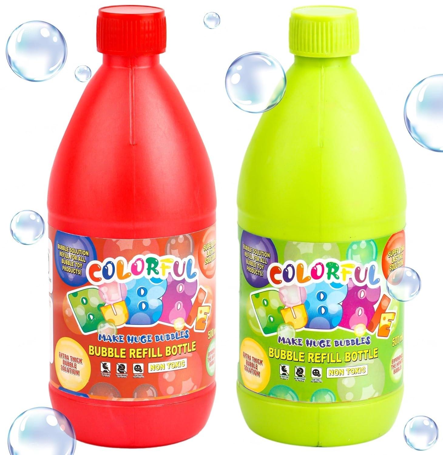 Bubble Liquid Solution Refill for Bubble Gun & Bubble Machines for Bubble Toys 500 ML (Pack of 2)