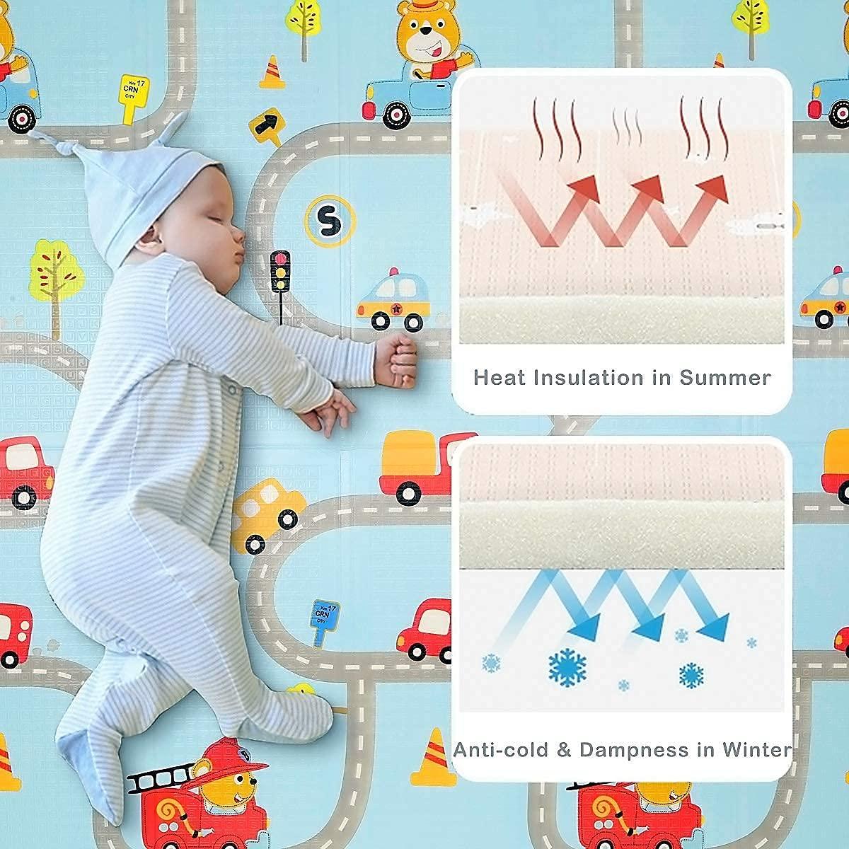 Double Sided Water Proof Extra Large Fordable Foam Baby Play Mat