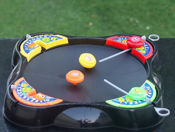 Cool Top Spinning BeyBlades Game Gyro Battle Toy On Classic Super Arena Disk for Kids, 2-4 Players with 4 BeyBlades Spinners & Launchers
