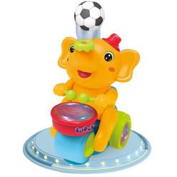 Elephant Musician Toy With Levitation Ball on Nose Along with Dazzling Light Drum Sound Music