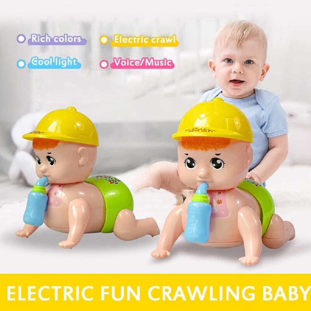 Musical Talking Crawling Baby Toy for Babies Kids Infants - Dazzling Lights and Dynamic Sound - Multicolor