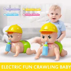 Musical Talking Crawling Baby Toy for Babies Kids Infants - Dazzling Lights and Dynamic Sound - Multicolor