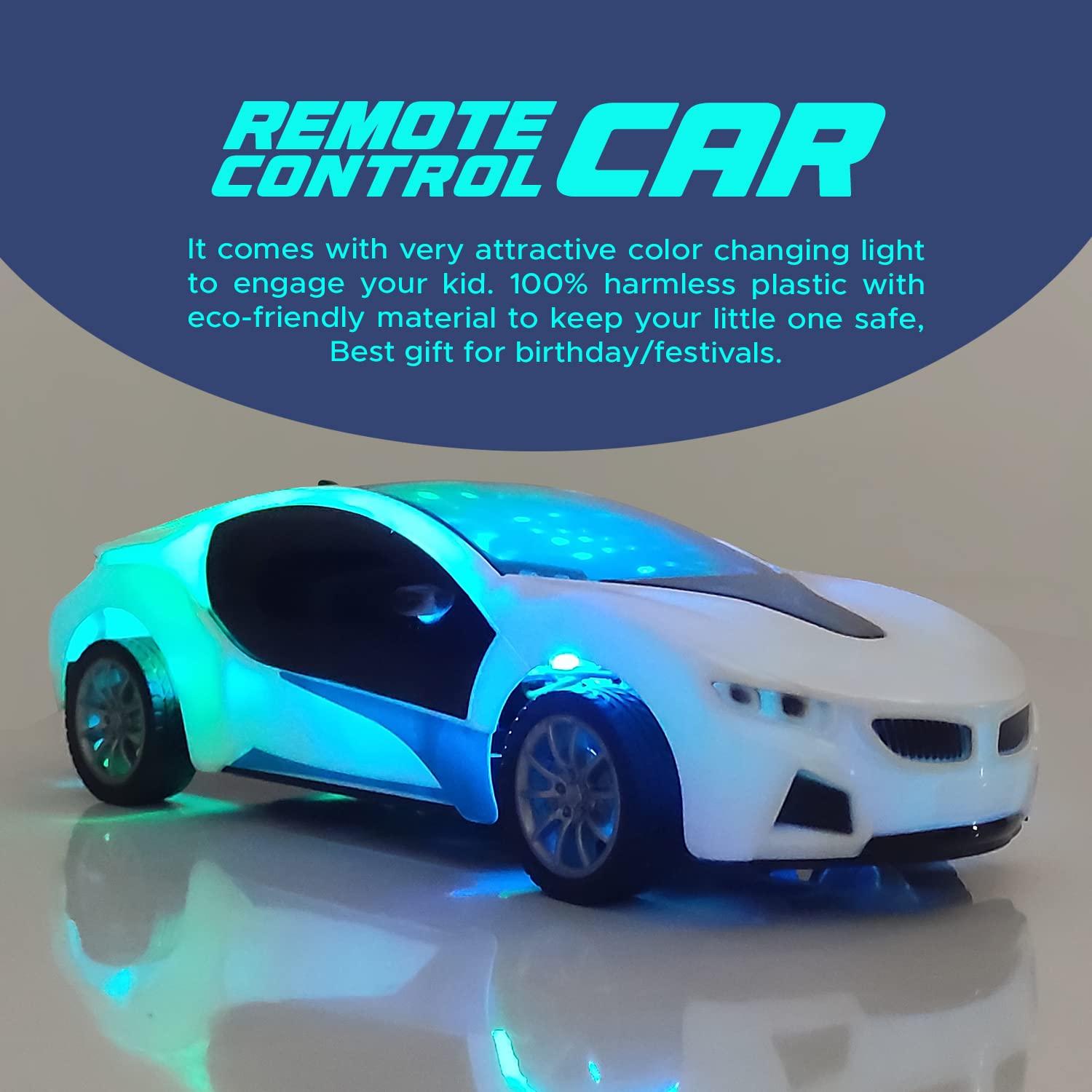 Rechargeable 3D Famous Remote Control Car With Cool 3D Led Lights  (Multicolor)