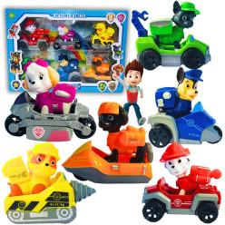 Paw Petrol Police Car, Helicopter, Fire Brigade Etc, Ready to Attack [Pack of 6 Car Set]