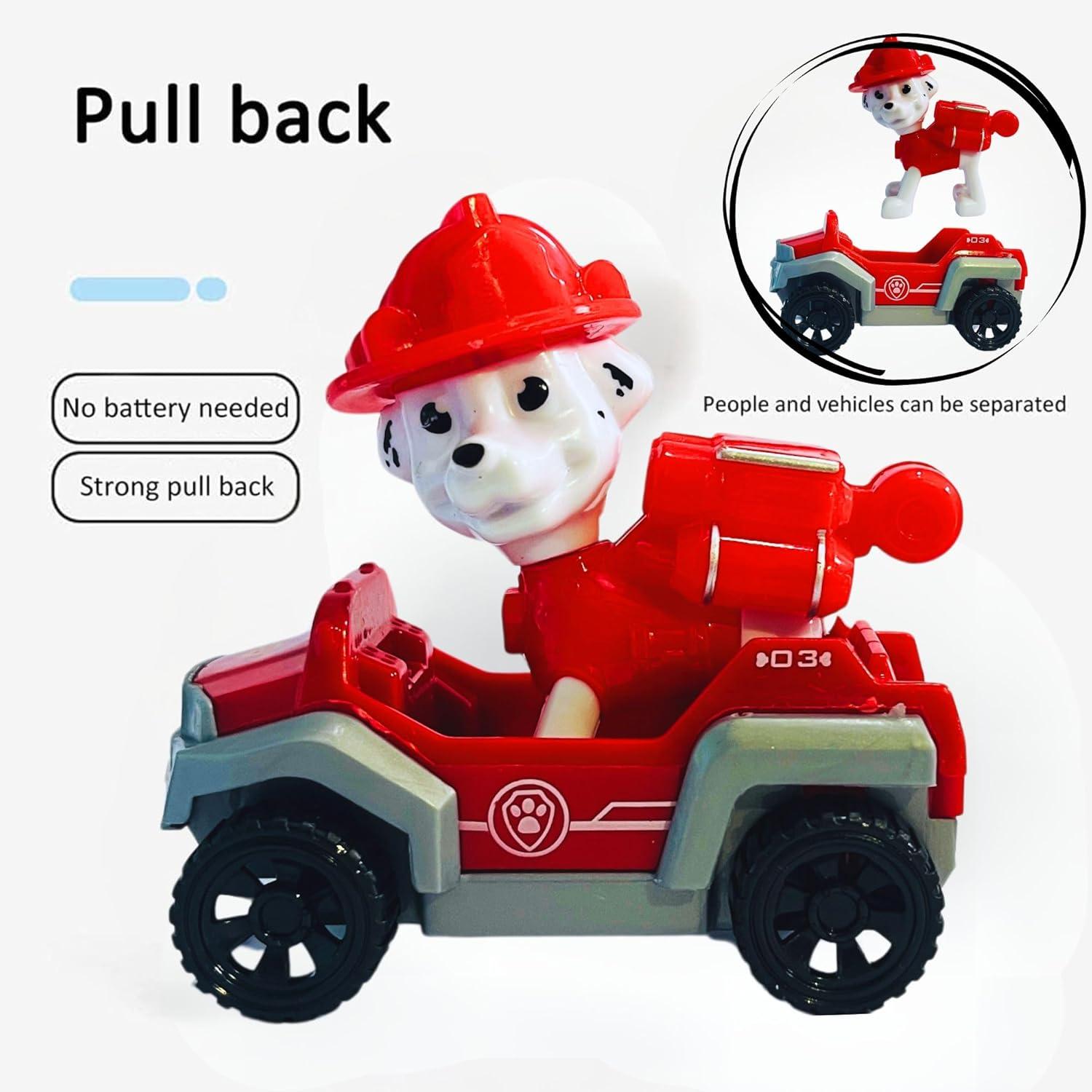 Paw Petrol Police Car, Helicopter, Fire Brigade Etc, Ready to Attack [Pack of 6 Car Set]