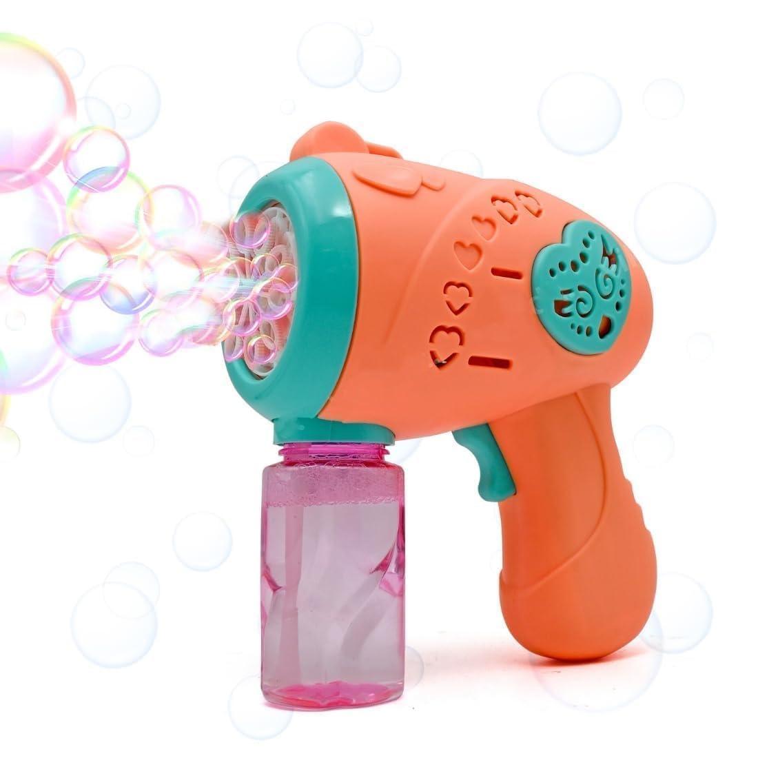 Bubble Machine for Kids Automatic Bubble Gun Leak-Proof Design with 1 Bubble Solution (Multicolor)