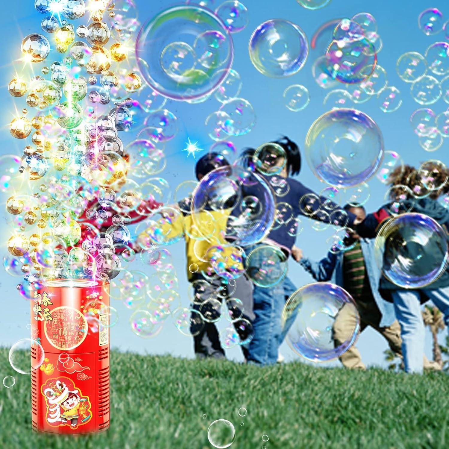 Bubble Maker Machine with Light & Music for Indoor & Outdoor & Birthday Party Celebration With 1 Bubble Solution Bottle