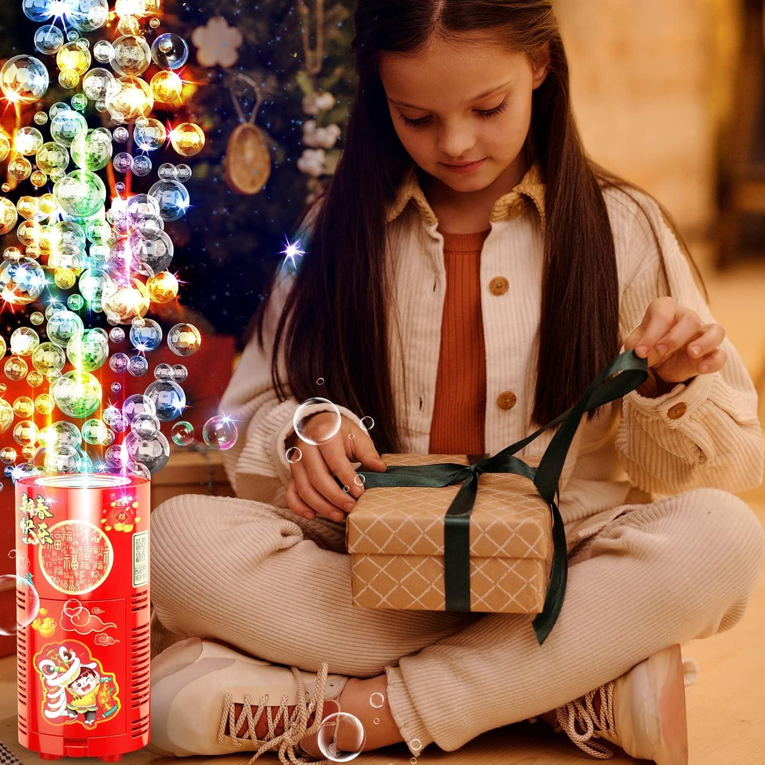 Bubble Maker Machine with Light & Music for Indoor & Outdoor & Birthday Party Celebration With 1 Bubble Solution Bottle