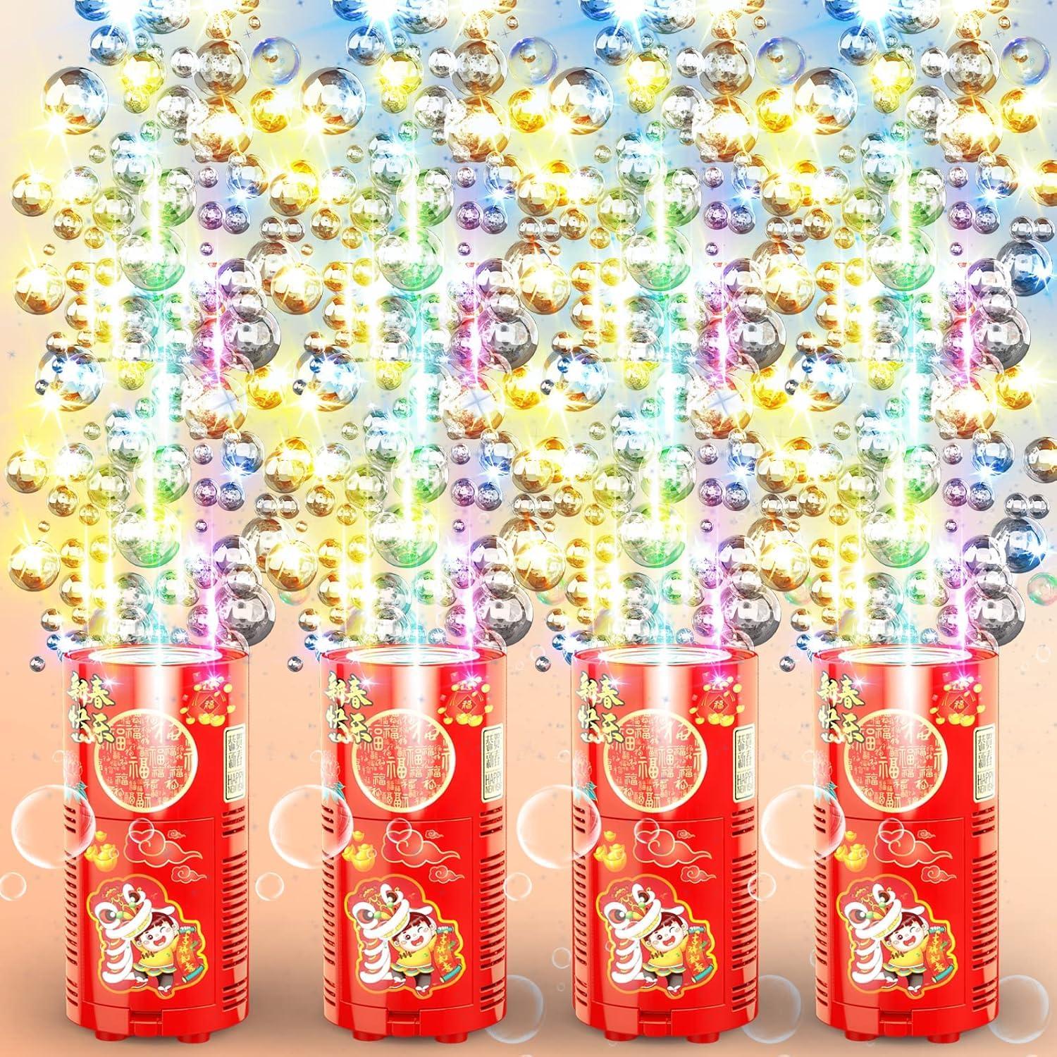 Bubble Maker Machine with Light & Music for Indoor & Outdoor & Birthday Party Celebration With 1 Bubble Solution Bottle