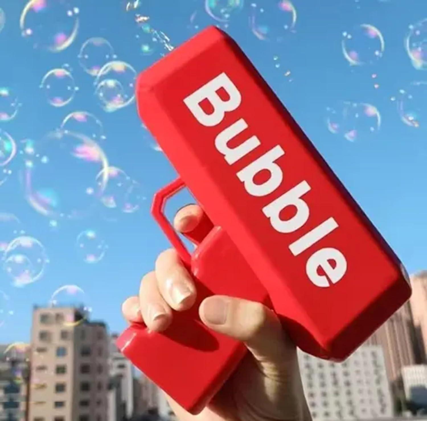 Electric Bubble Gun With 2 Refill Solution, Bubble Heaven Machine Bubble Guns for Kids Outdoor Bubble Machine Gift for Kids Adults