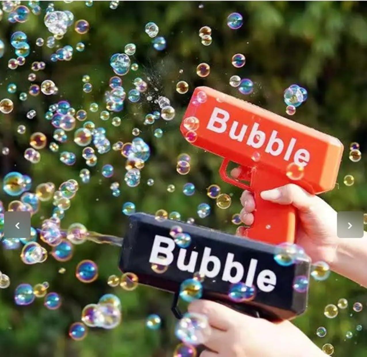 Electric Bubble Gun With 2 Refill Solution, Bubble Heaven Machine Bubble Guns for Kids Outdoor Bubble Machine Gift for Kids Adults