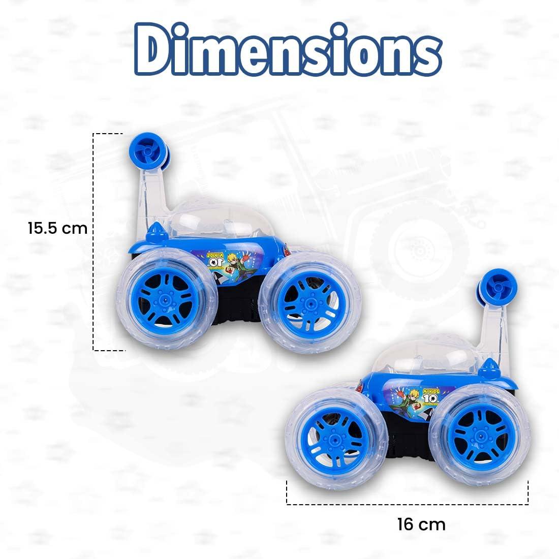 Rechargeable 5 Functions 360° Rotating & Rolling Big Stunt Car Toy with USB Cable & Remote Controller
