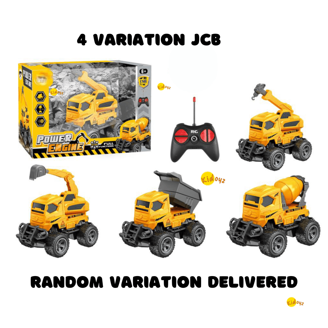 Reachable JCB Remote Control Construction Toy Small Size, High Speed With Light (Random Variant)