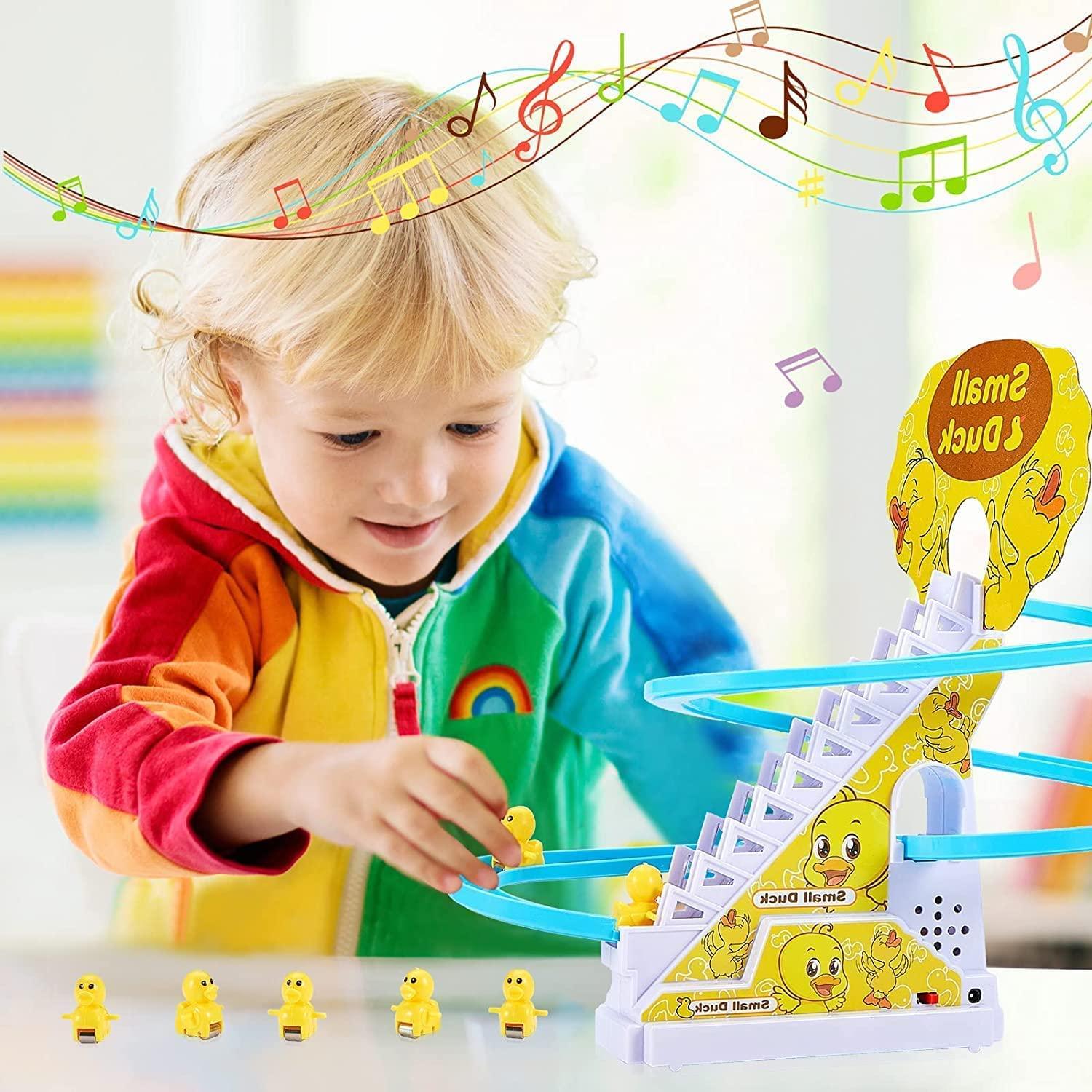 Small Musical Duck Track Set Toys For Kids With 3 Duck