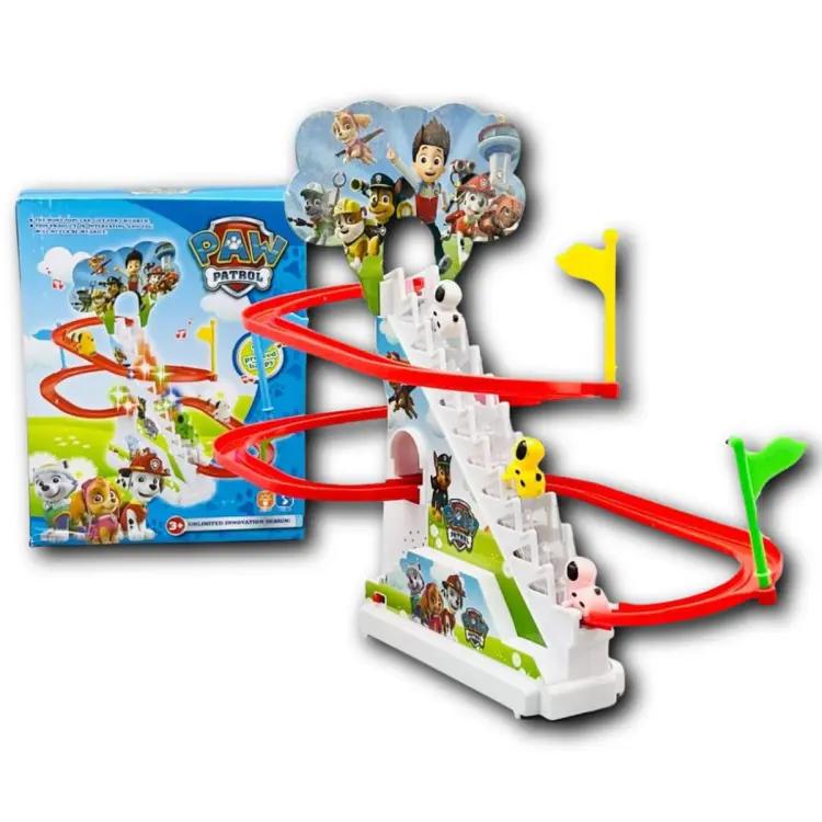 Paw Patrol Track Set Racer Automatic Stair Climbing Race Track Slide Toy for Kids