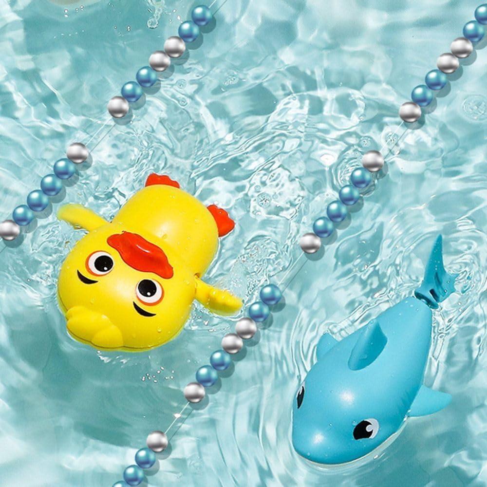 Wind Up Toys 3 Pcs Swimming Duck Turtle Crocodile Penguin Bath Tub Toy for Kids