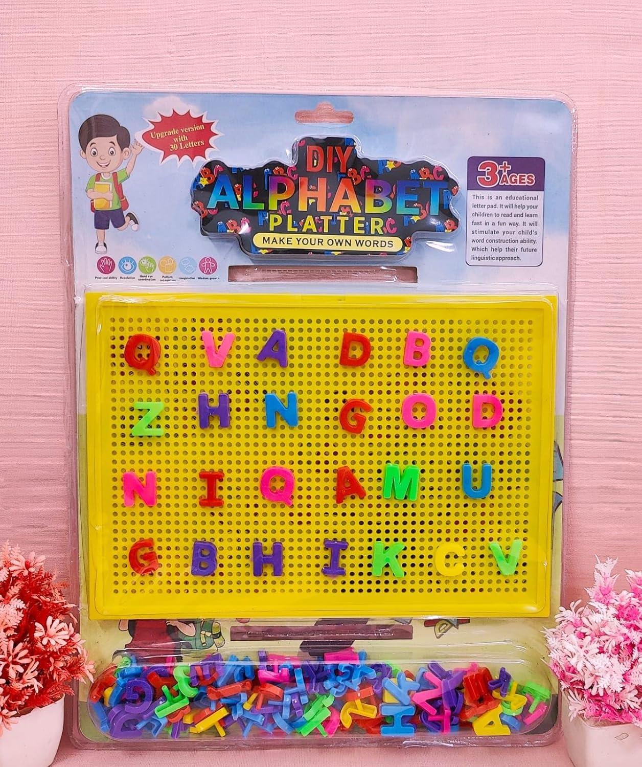 DIY Big Alphabet Learning Shape Puzzle for Kids Educational Blocks Puzzles for Boys & Girls