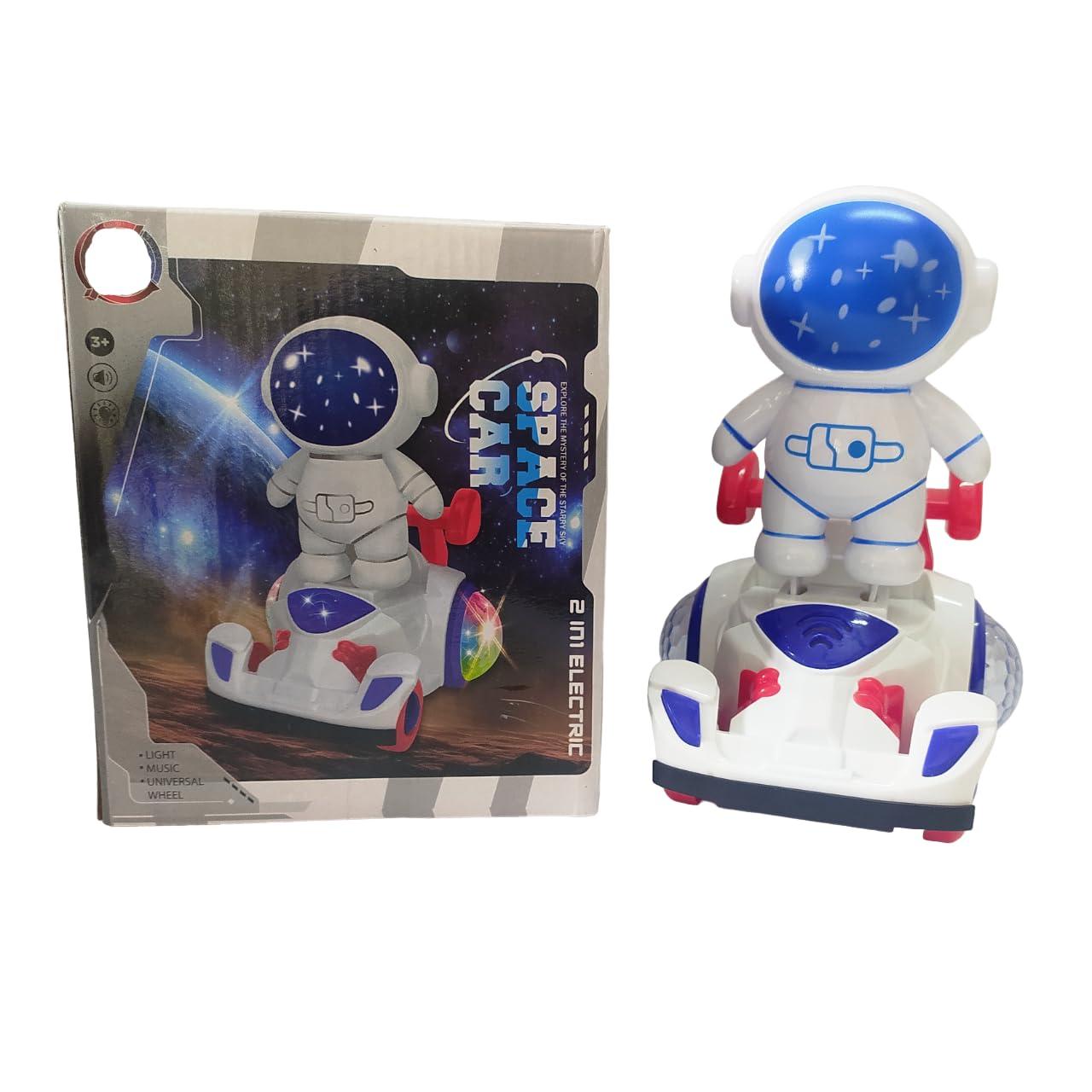 Astronaut Space Vehicle Car Toy with Light, Music, 360° Rotation and Bump & go Action for Kids