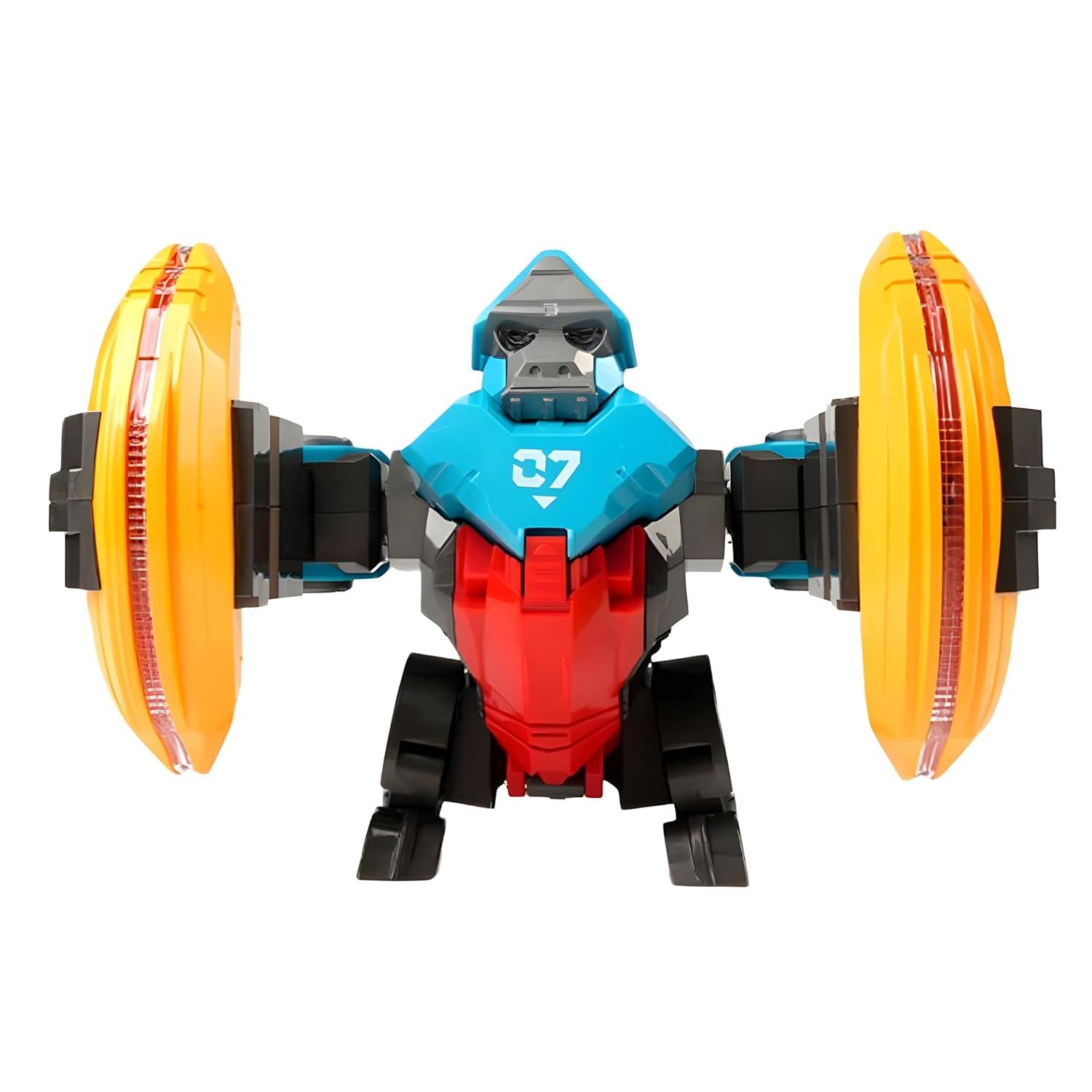 Gorilla Tumbling and Flipping Dancing Musical Toy with 360 Degree Rolling Gorilla Banana Lights and Music for Kids