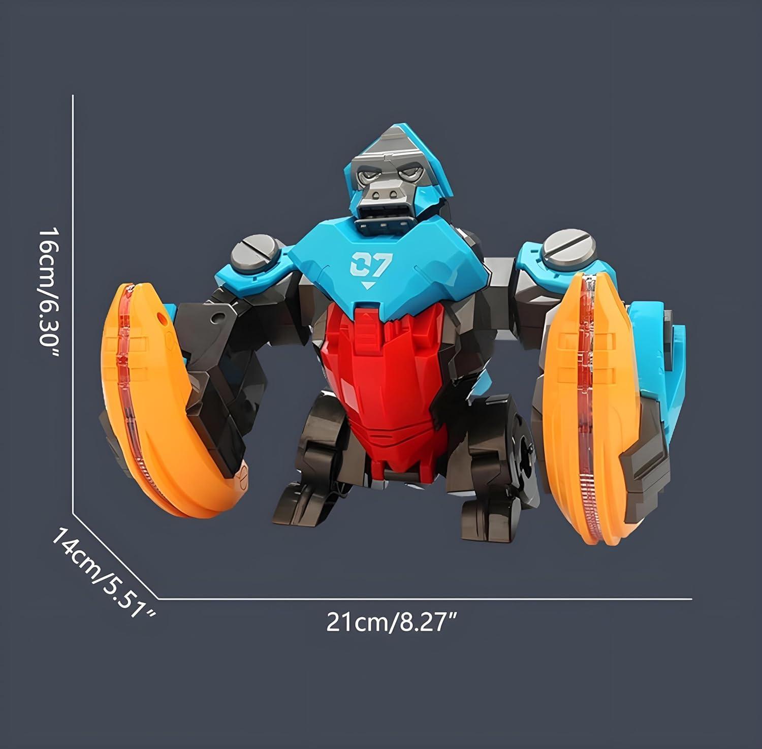 Gorilla Tumbling and Flipping Dancing Musical Toy with 360 Degree Rolling Gorilla Banana Lights and Music for Kids