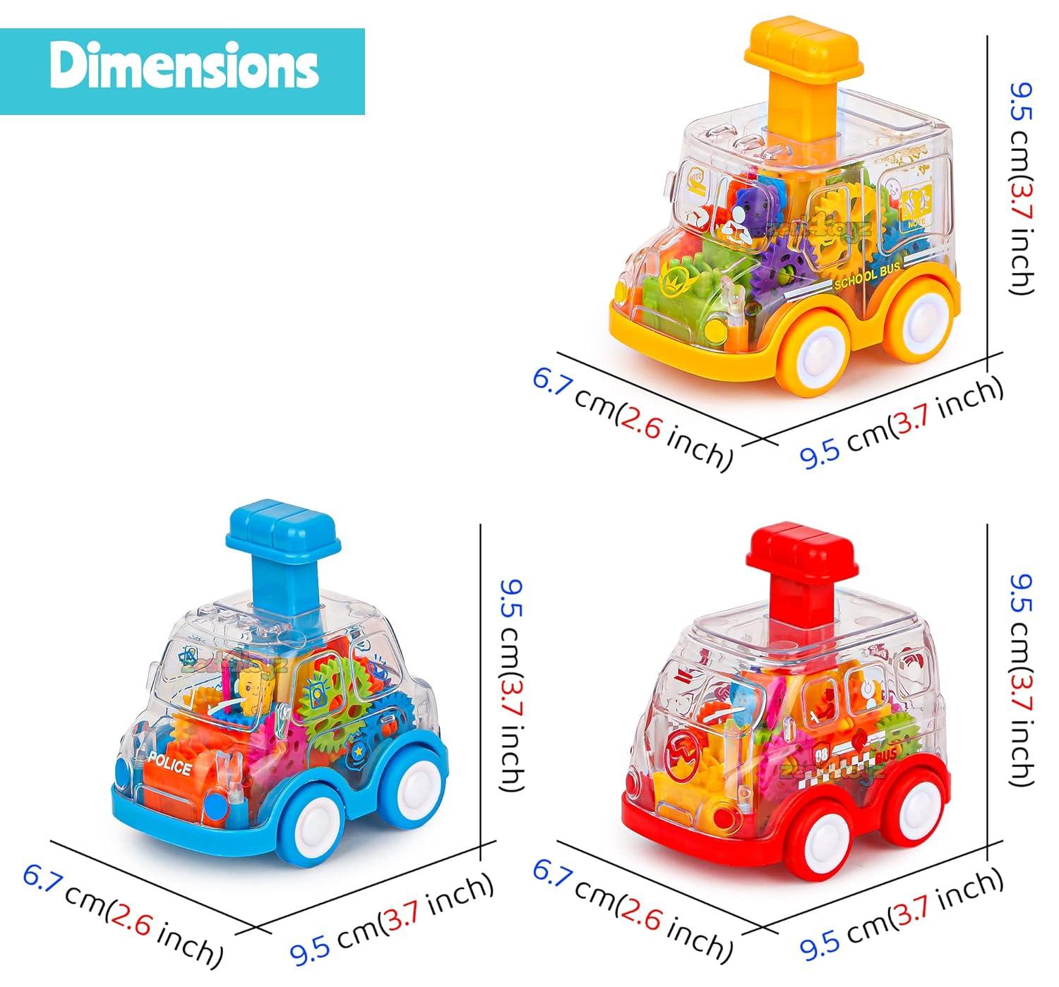 Pull Back Car Toys for Kids, friction toys, Press and Go Crawling Friction Toy Car