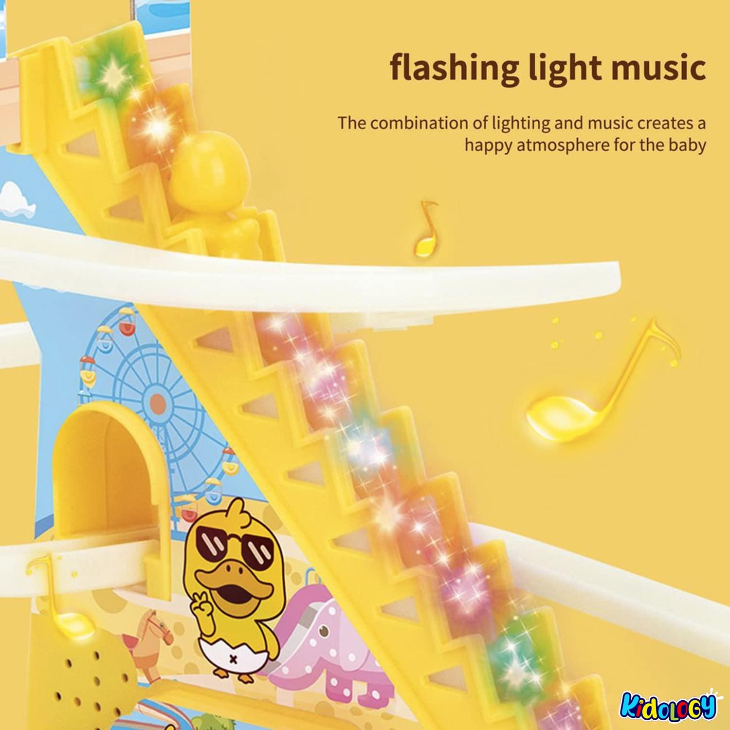 Fishing Game Toys with Slideway, Electronic Toy Fishing Set with Magnetic Pond, Learning Educational Toys