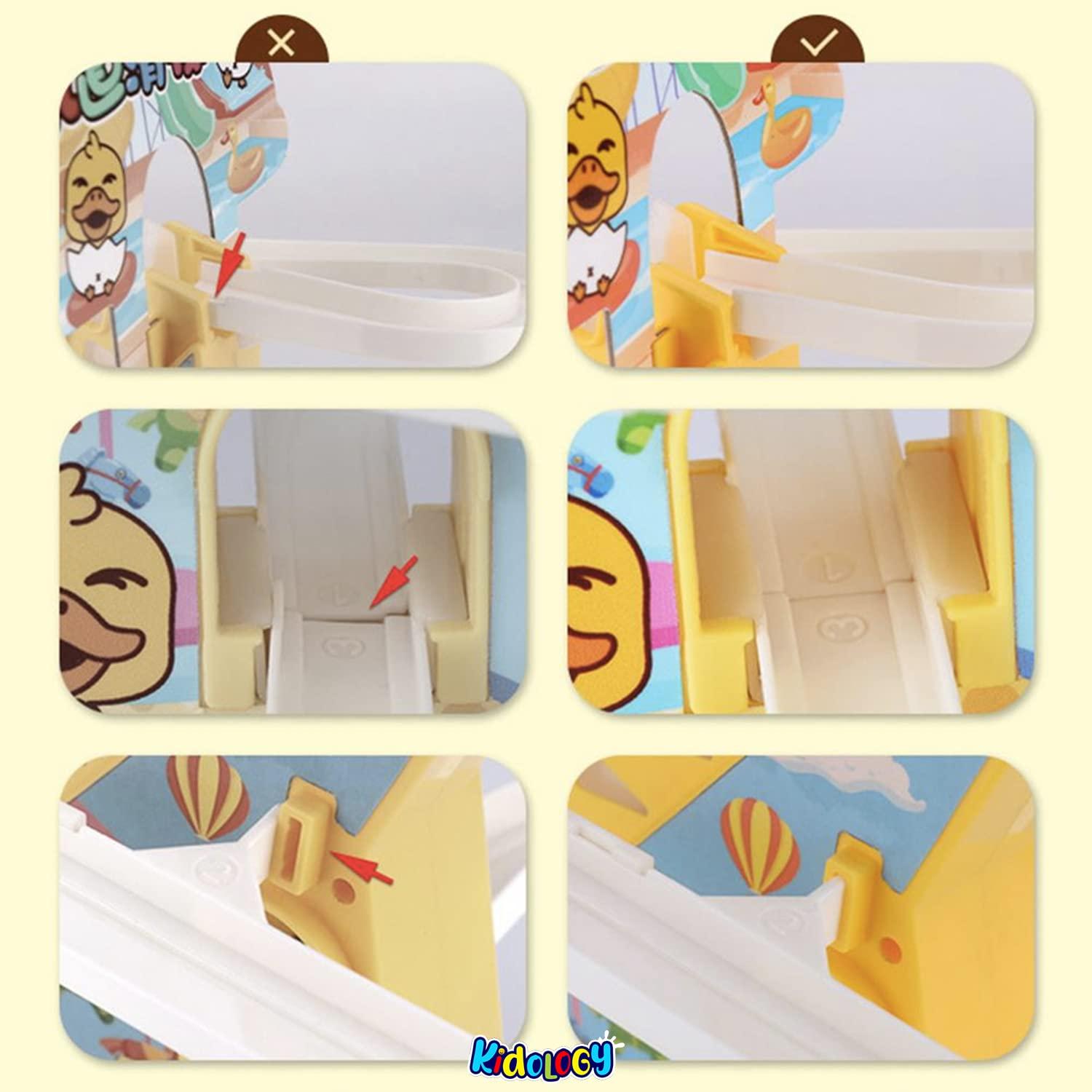 Fishing Game Toys with Slideway, Electronic Toy Fishing Set with Magnetic Pond, Learning Educational Toys