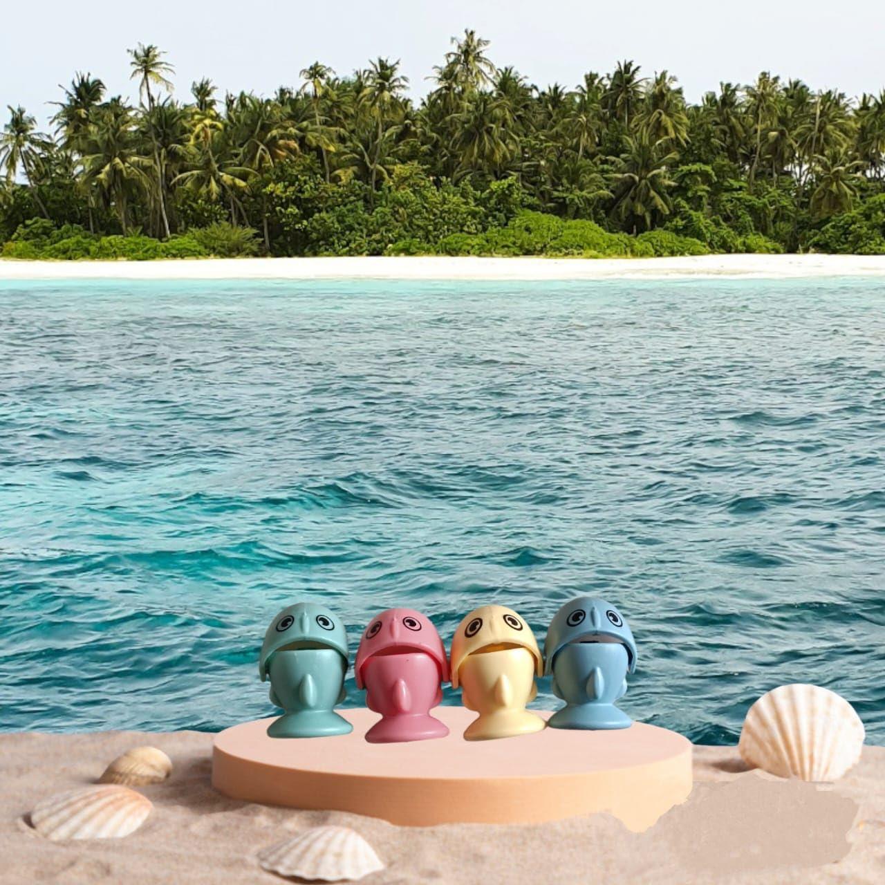 Fishing Rotating Pond with 45 Pcs Fish, 4 Fishing Pole and Music Effect for Kids - Multicolor