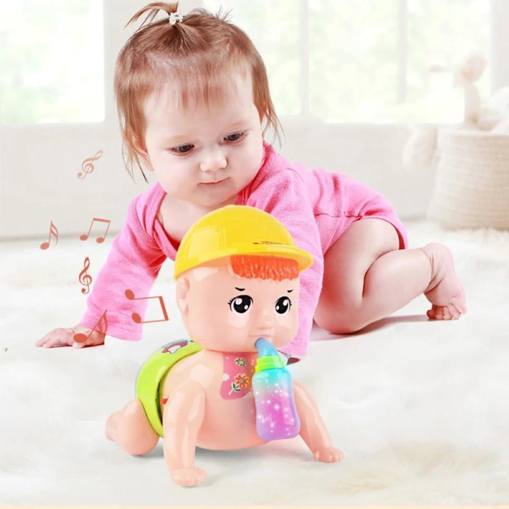 Musical Crawling Baby Toy for Babies Kids Infants - Dazzling Lights and Dynamic Sound - Colour as per Stock