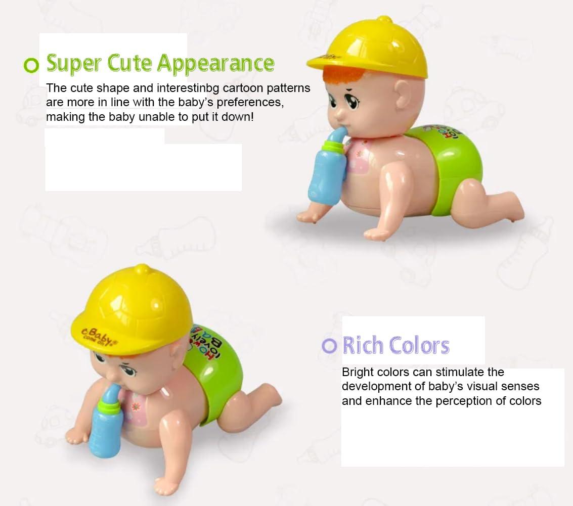 Musical Crawling Baby Toy for Babies Kids Infants - Dazzling Lights and Dynamic Sound - Colour as per Stock