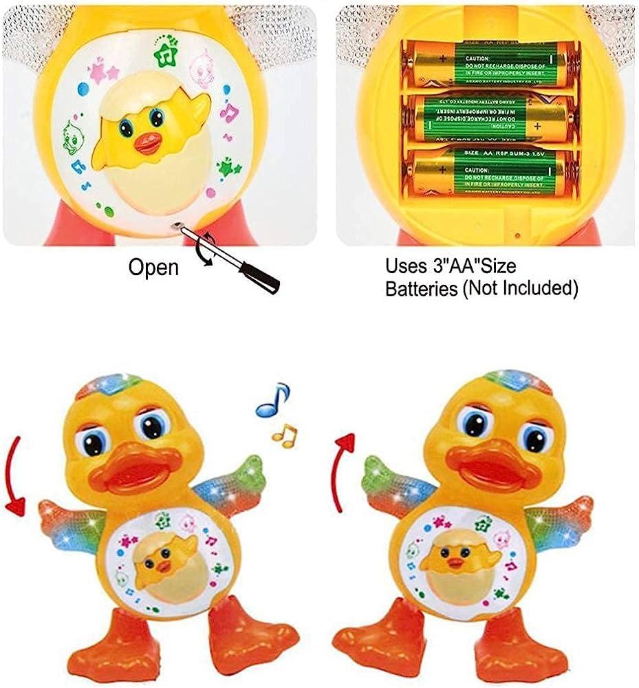 Dancing Duck With Light Music Sound Real Dancing Singing Duck Toy Moving Eyes Moving Lips Action Pet Toy
